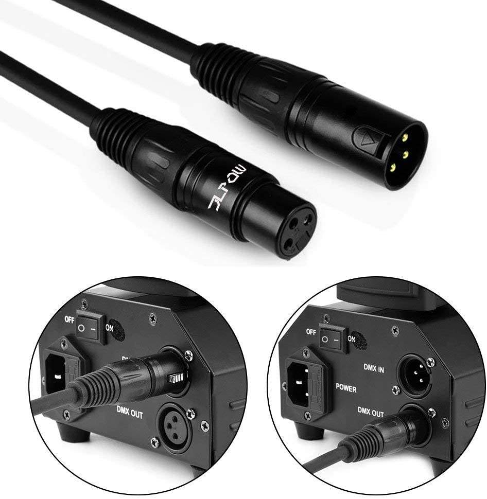 1M 2M 5M 10M 3 Pin XLR DMX Cable DMX Line for Stage Lights Moving Heads Light