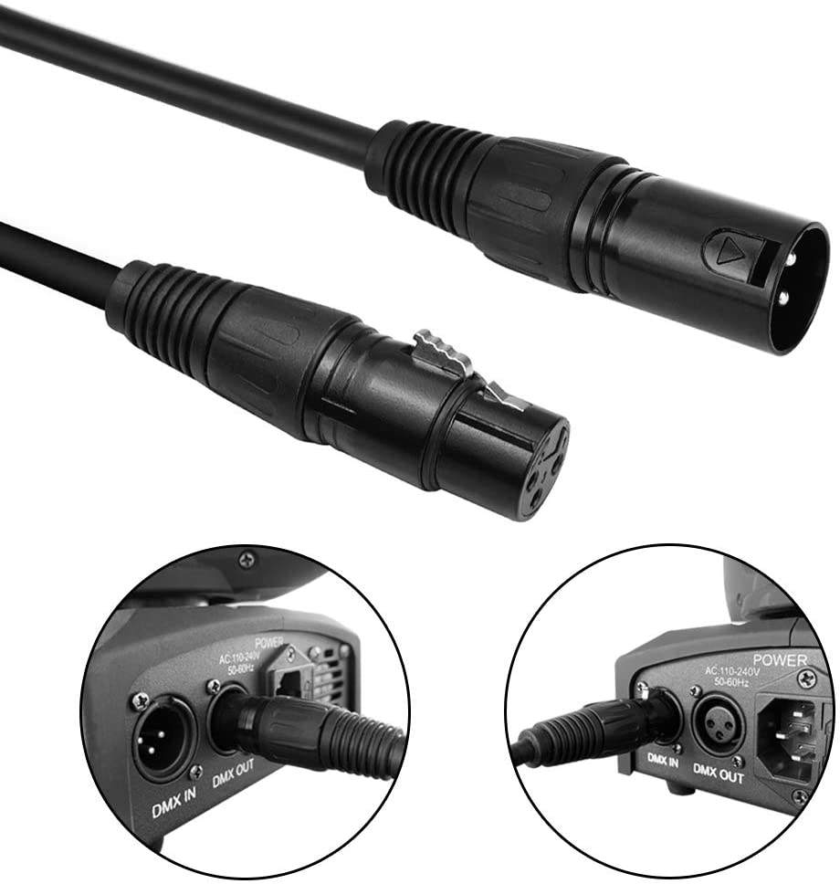 1M 2M 5M 10M 3 Pin XLR DMX Cable DMX Line for Stage Lights Moving Heads Light
