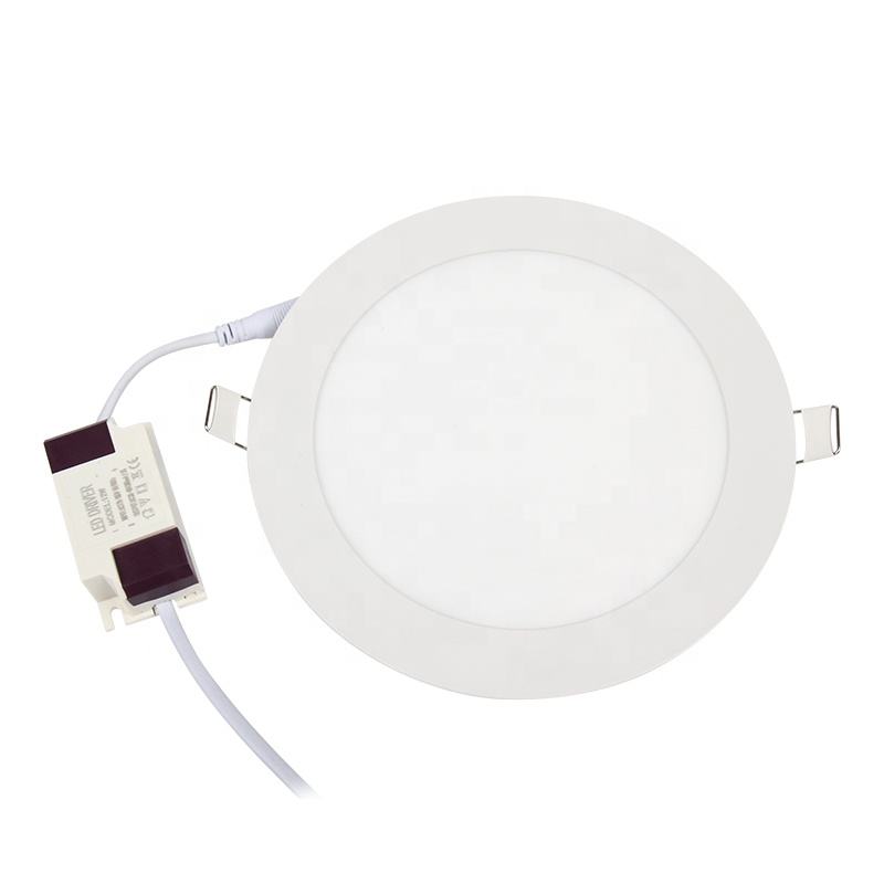 Factory Price 85-265V Ceiling Recessed Round Square Ultra Silm 3W 6W 9W 12W 15W 18W LED Panel Light