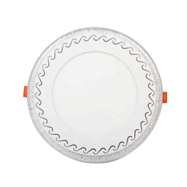 Simple Style RGB Sidelight Commercial Panel Lighting Modern Glass Round Recessed Ceiling Led Panel Light