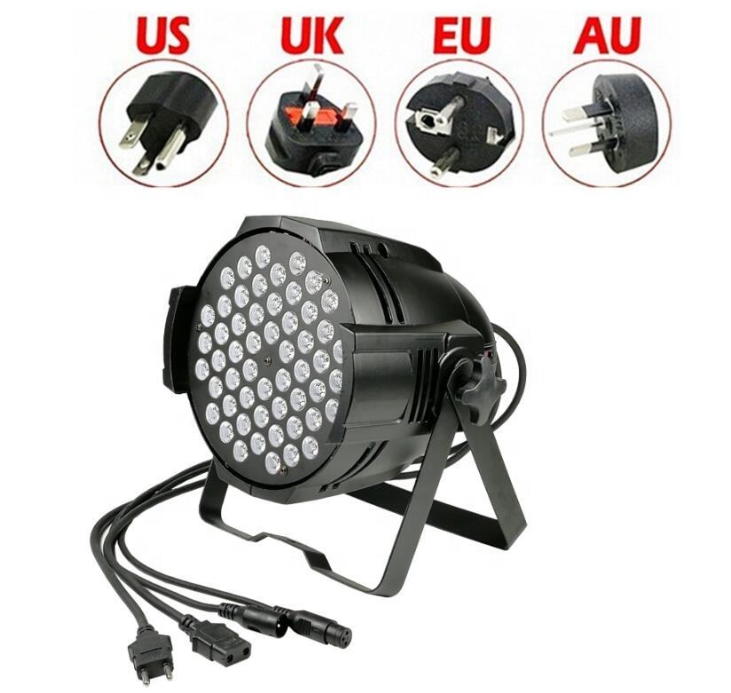 Aluminum 54x3W RGB 3IN1 RGBW Die Casting Indoor 8 Channel LED Par Can Stage Light