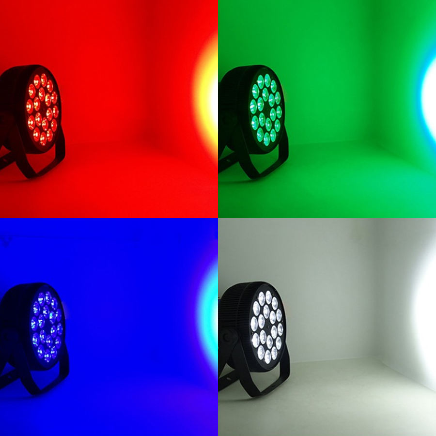Wedding Event Dmx 18x10w 15w 18w RGBW RGBWA RGBWA UV 4in1 5in1 6in1 Flat Slim Led Par Can Light