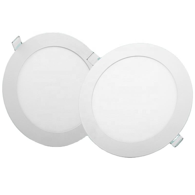 Factory Price 85-265V Ceiling Recessed Round Square Ultra Silm 3W 6W 9W 12W 15W 18W LED Panel Light