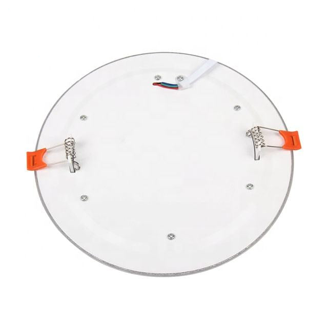 Simple Style RGB Sidelight Commercial Panel Lighting Modern Glass Round Recessed Ceiling Led Panel Light