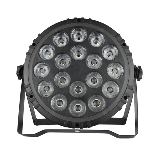 High Brightness Mini Flat 18x4w RGBW 4in1 Led Par Light Dmx Church Par Stage Light With Halo Ring for DJ Disco Show Party