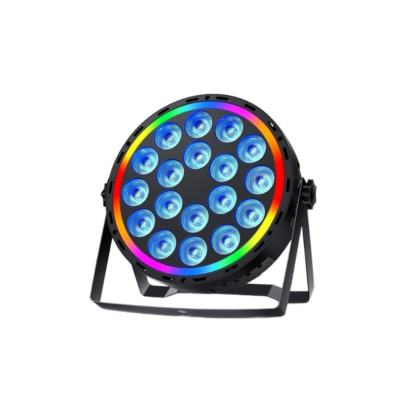 New Coming Mini Flat 18x6W RGBWA UV 6in1 LED Par Can Lights DMX512 Stage Lighting for Church DJ Party Bar Show