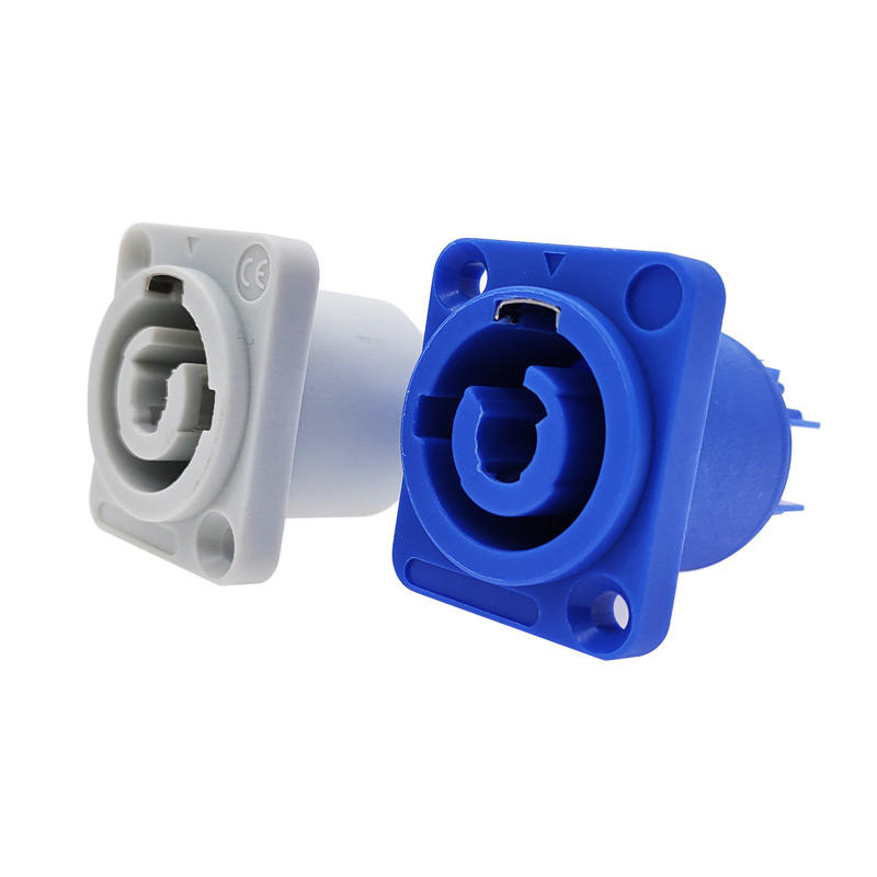 Stage Light LED Power Cable Plug Socket XLR 20A 3 Pin Panel Professional Audio Power Plug Connector
