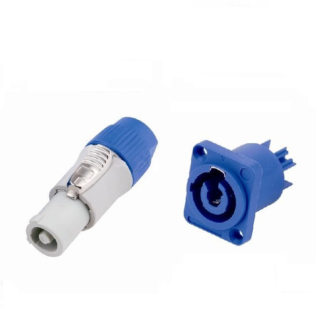 Stage Light LED Power Cable Plug Socket XLR 20A 3 Pin Panel Professional Audio Power Plug Connector
